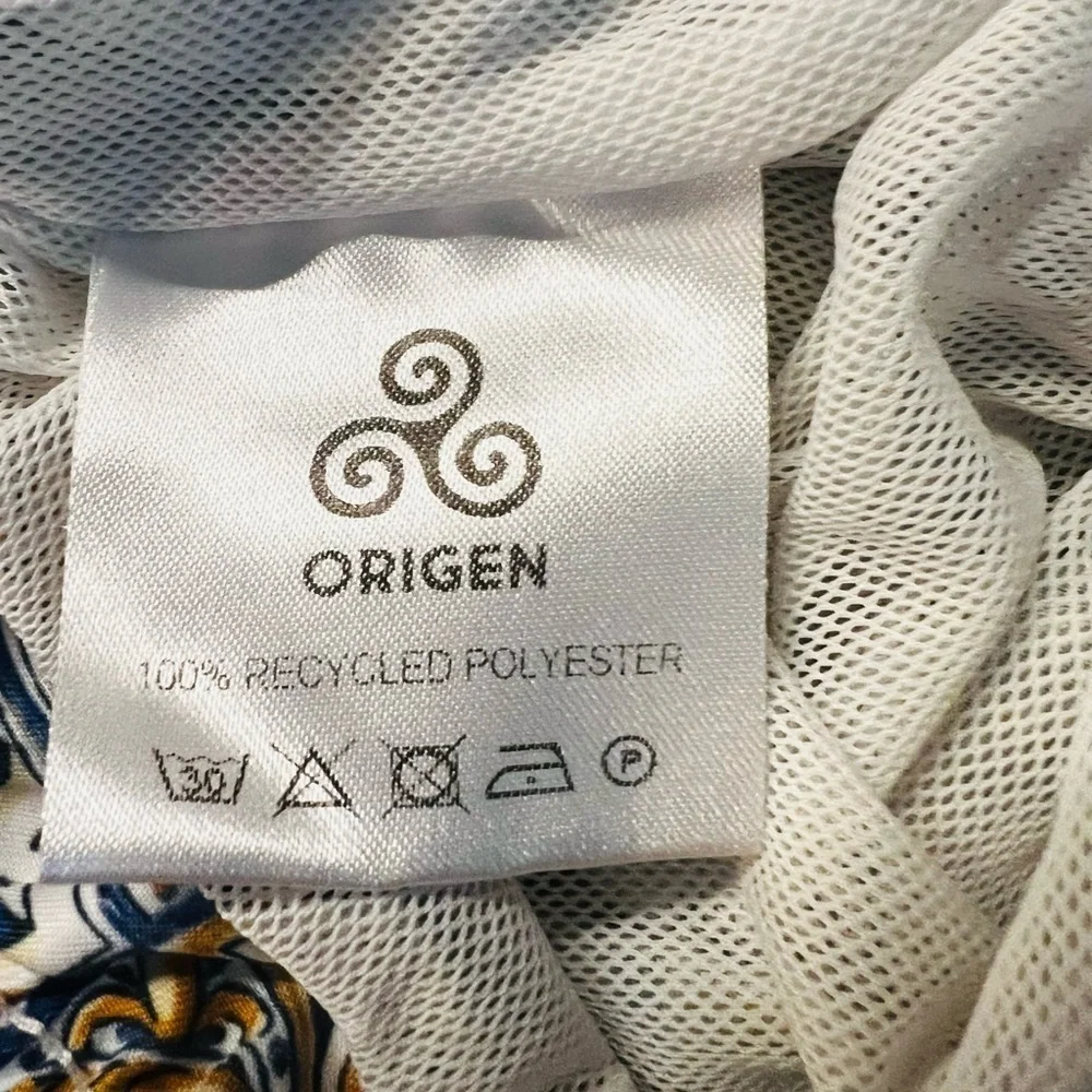 Origen Per Capri Blue & Yellow Swim Trunks Size XL NWOT